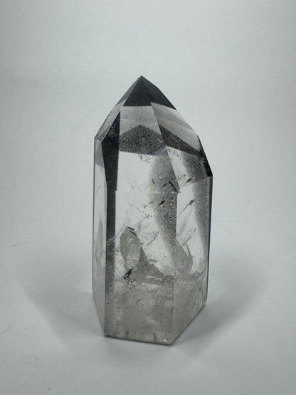 Schwarze rare Phantom Kristall Spitze / Lemurian (sehr klar) 🖤 - 8.5cm, 229g