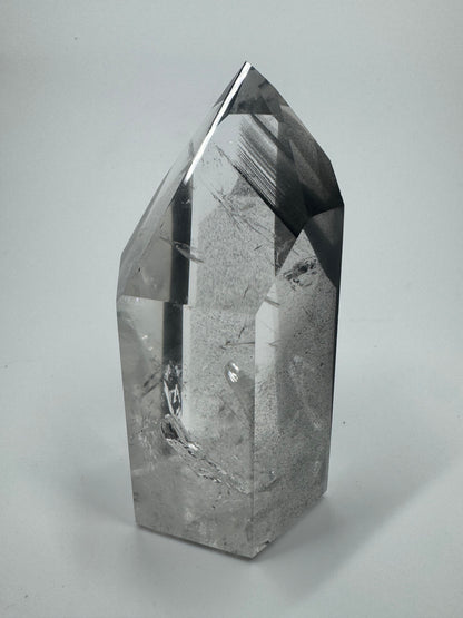 Schwarze rare Phantom Kristall Spitze / Lemurian (sehr klar) 🖤 - 8.5cm, 229g