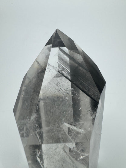 Schwarze rare Phantom Kristall Spitze / Lemurian (sehr klar) 🖤 - 8.5cm, 229g