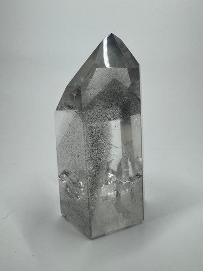 Schwarze rare Phantom Kristall Spitze / Lemurian (sehr klar) 🖤 - 8.5cm, 229g