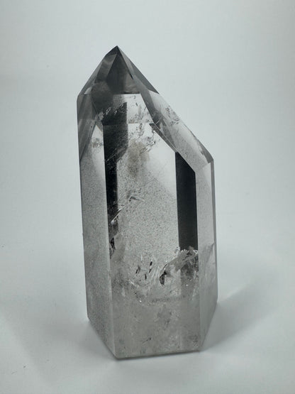 Schwarze rare Phantom Kristall Spitze / Lemurian (sehr klar) 🖤 - 8.5cm, 229g
