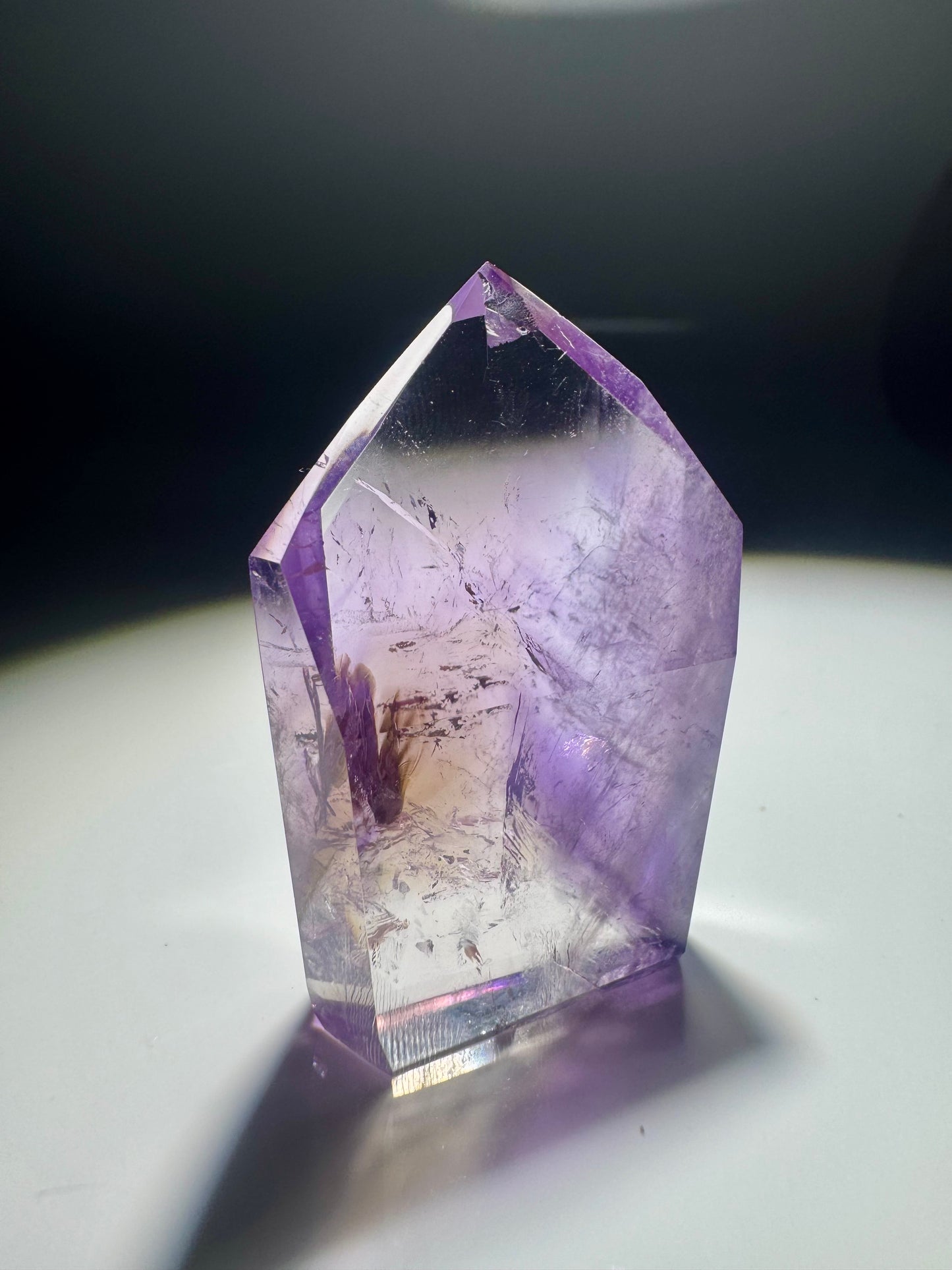 Phantom Amethyst Spitze mit Ametrin – Seltene Naturkombination aus Brasilien · 4.2 cm
