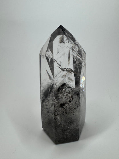 Schwarze Phantom Bergkristall (sehr klar) 🖤 - 8cm, 153g