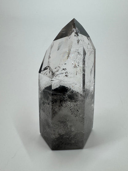 Schwarze Phantom Bergkristall (sehr klar) 🖤 - 8cm, 153g