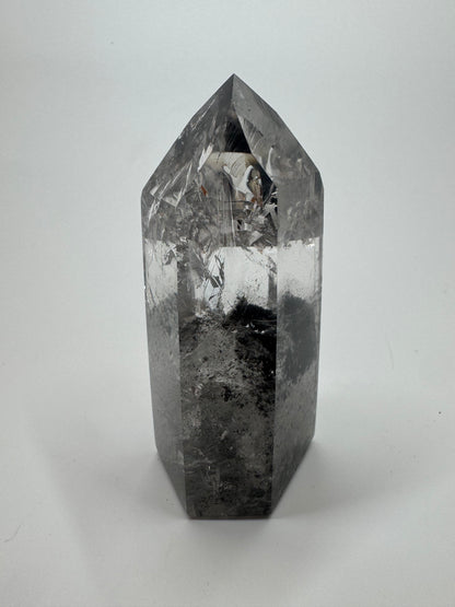 Schwarze Phantom Bergkristall (sehr klar) 🖤 - 8cm, 153g