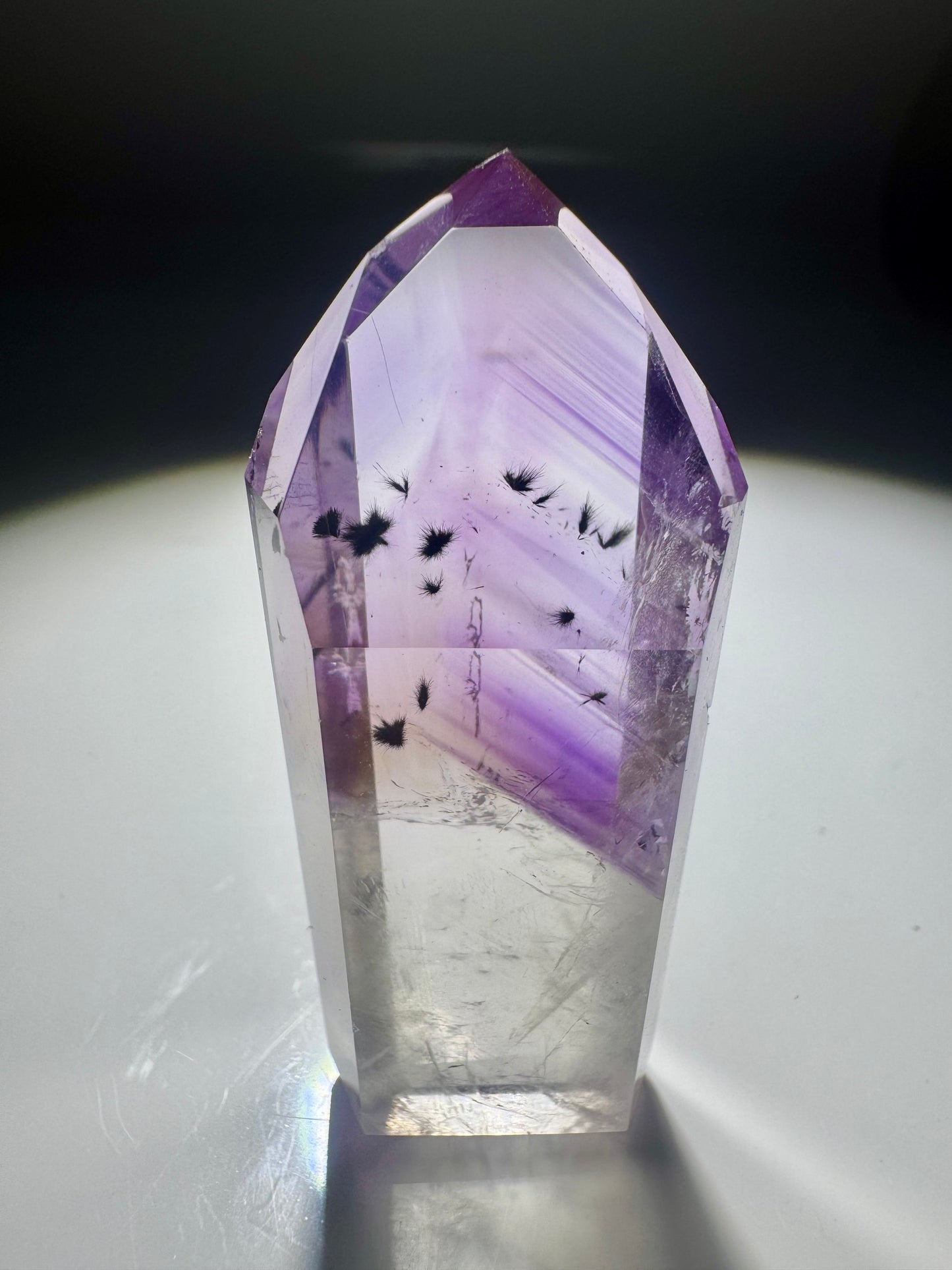 Phantom Amethyst mit Ametrin & Hollandit-Einschlüssen – Ultraseltenes Museumsstück