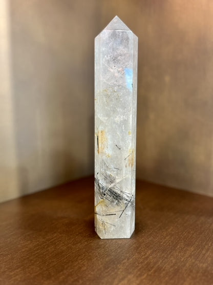 Black Rutil Einschlüsse | Riesige Bergkristallspitze | UNIQUE CRYSTALS