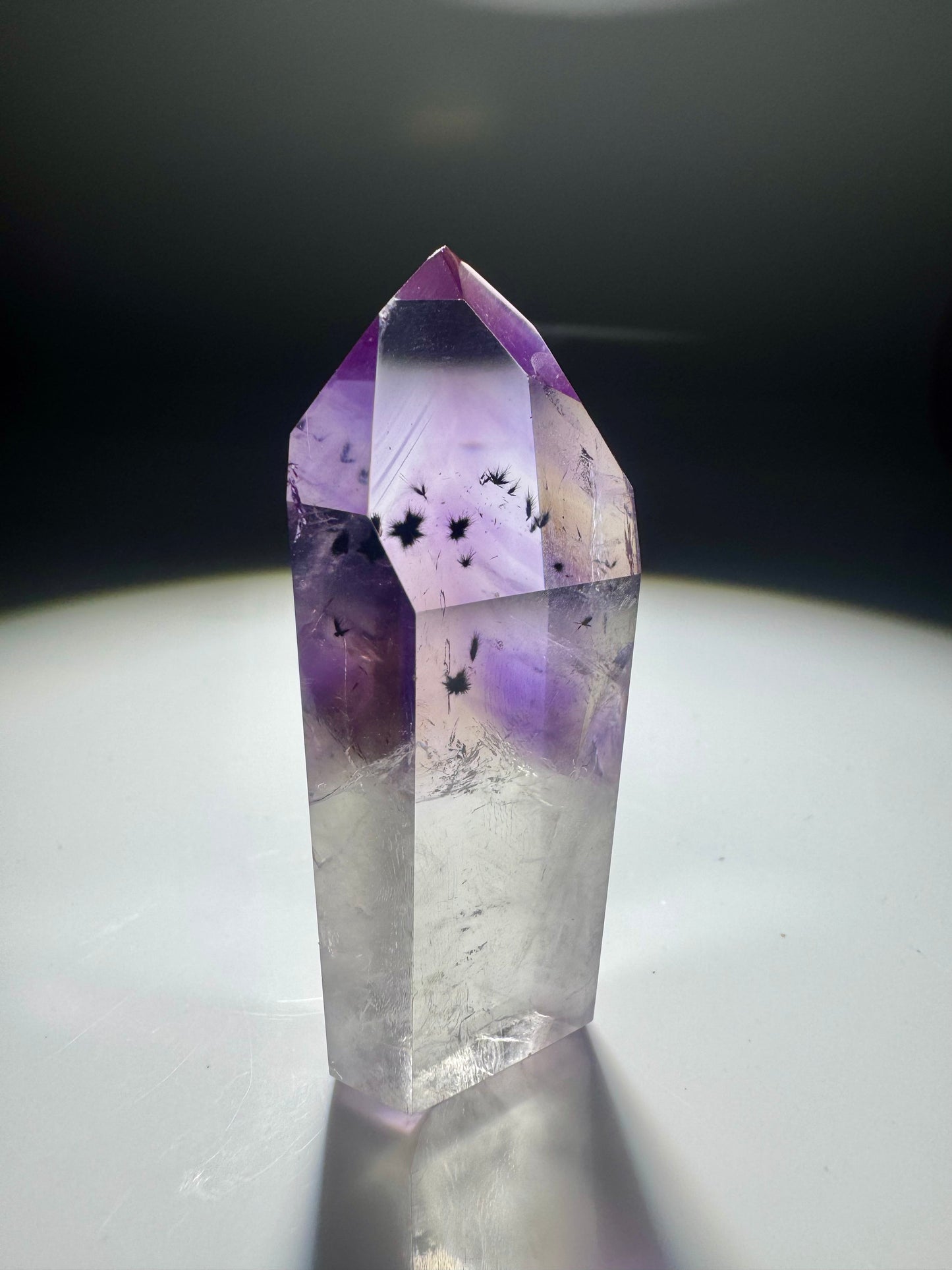 Phantom Amethyst mit Ametrin & Hollandit-Einschlüssen – Ultraseltenes Museumsstück