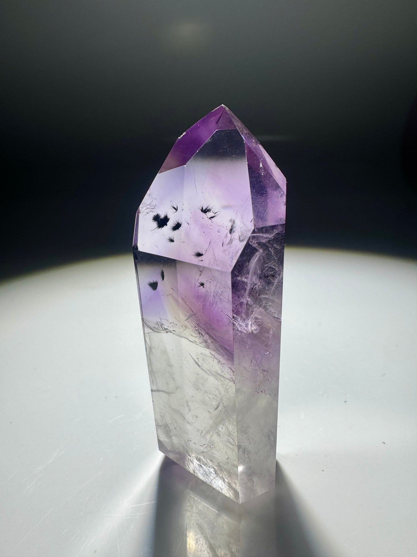 Phantom Amethyst mit Ametrin & Hollandit-Einschlüssen – Ultraseltenes Museumsstück