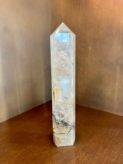 Black Rutil Einschlüsse | Riesige Bergkristallspitze | UNIQUE CRYSTALS