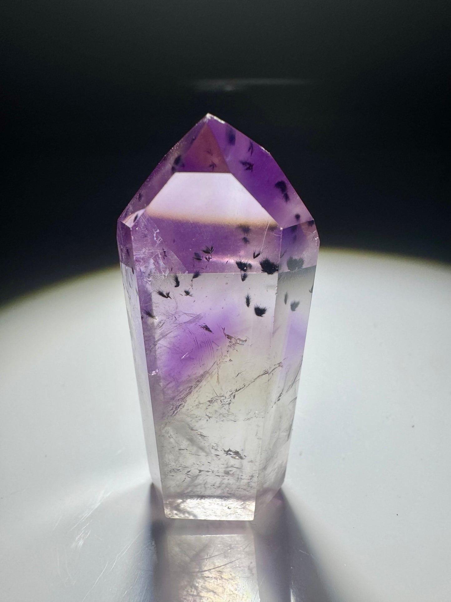 Phantom Amethyst mit Ametrin & Hollandit-Einschlüssen – Ultraseltenes Museumsstück