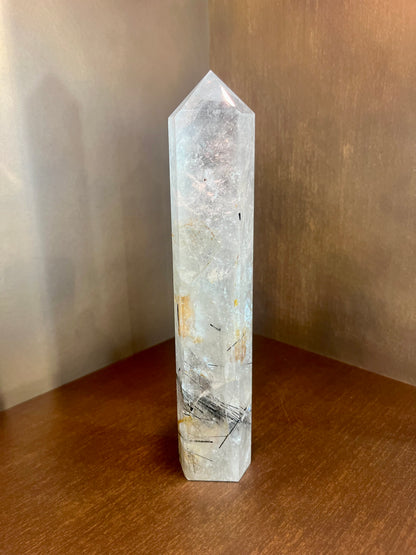 Black Rutil Einschlüsse | Riesige Bergkristallspitze | UNIQUE CRYSTALS