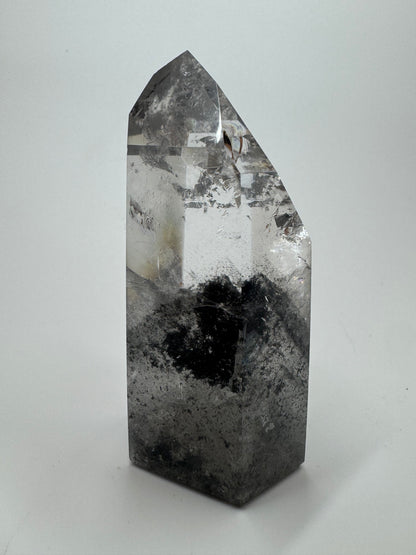 Schwarze Phantom Bergkristall (sehr klar) 🖤 - 8cm, 153g