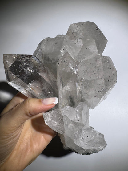 Himalaya Quarz 💎 Kristall mit Chlorit Einschlüssen aus Nepal – 1,43 kg – 18 x 13 x 11,5 cm