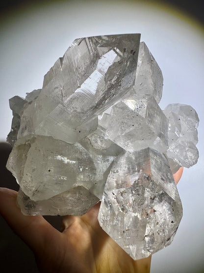 Himalaya Quarz 💎 Kristall mit Chlorit Einschlüssen aus Nepal – 1,43 kg – 18 x 13 x 11,5 cm