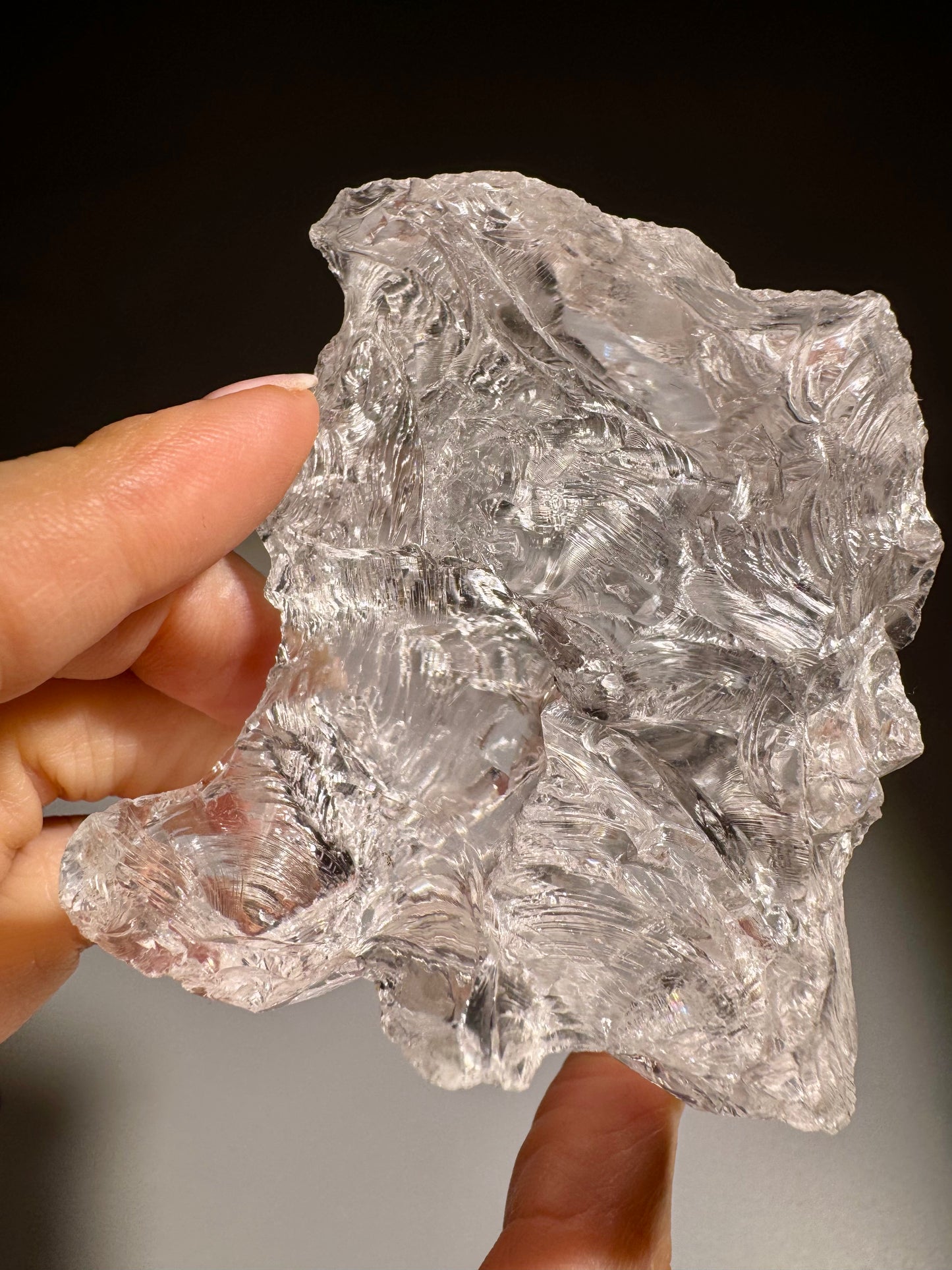 Azeztulite Kristall ca. 6,5×4,5 cm, 228 g – Ultraklar & handverlesen