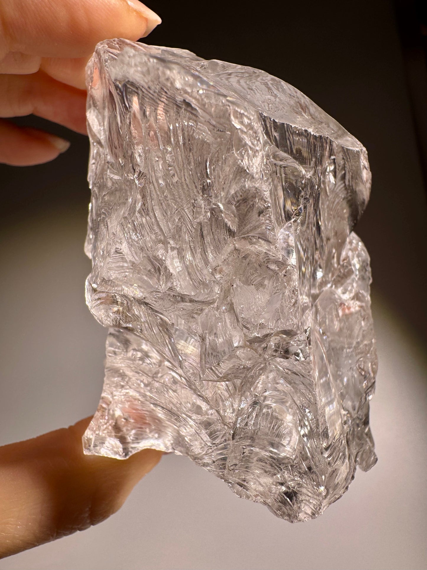 Azeztulite Kristall ca. 6,5×4,5 cm, 228 g – Ultraklar & handverlesen