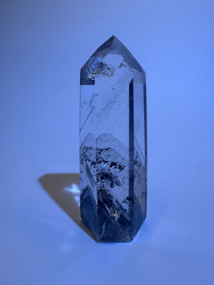 Schwarzer Phantom Bergkristall (sehr klar) 🖤 - 7.2cm, 69g
