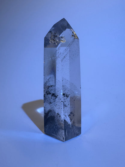 Schwarzer Phantom Bergkristall (sehr klar) 🖤 - 7.2cm, 69g
