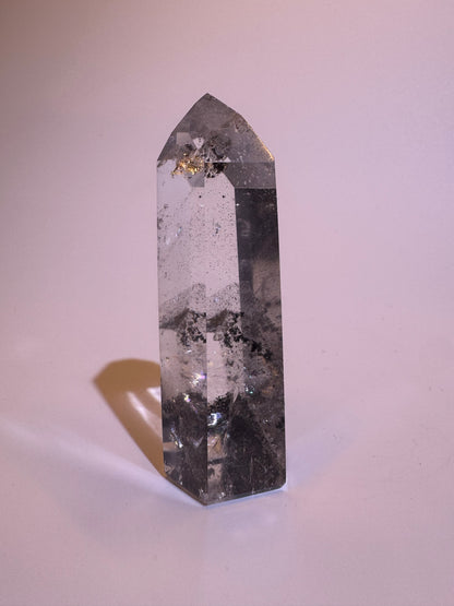Schwarzer Phantom Bergkristall (sehr klar) 🖤 - 7.2cm, 69g