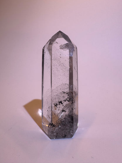 Schwarzer Phantom Bergkristall (sehr klar) 🖤 - 7.2cm, 69g