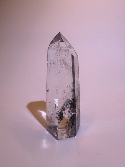 Schwarzer Phantom Bergkristall (sehr klar) 🖤 - 7.2cm, 69g