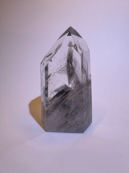 Schwarzer perfekter Phantom Bergkristall (sehr klar) 🖤 - 8.1cm, 188g