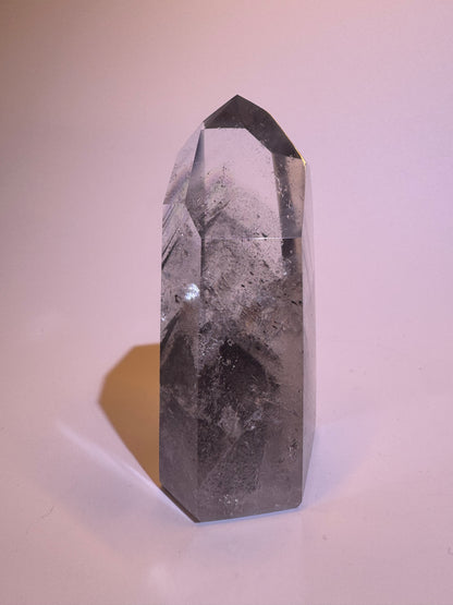 Schwarzer perfekter Phantom Bergkristall (sehr klar) 🖤 - 8.1cm, 188g