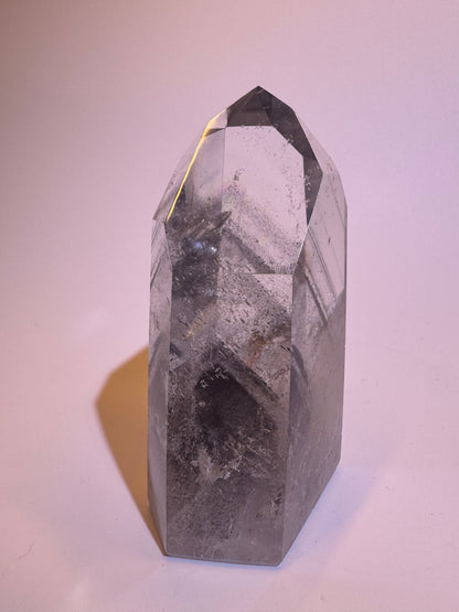 Schwarzer perfekter Phantom Bergkristall (sehr klar) 🖤 - 8.1cm, 188g