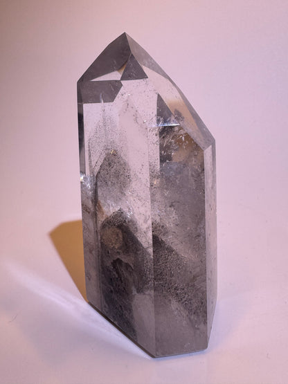 Schwarzer perfekter Phantom Bergkristall (sehr klar) 🖤 - 8.1cm, 188g