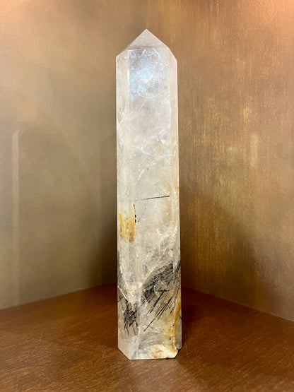 Black Rutil Einschlüsse | Riesige Bergkristallspitze | UNIQUE CRYSTALS