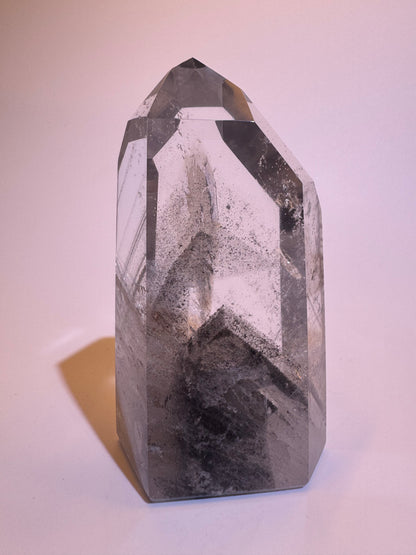 Schwarzer perfekter Phantom Bergkristall (sehr klar) 🖤 - 8.1cm, 188g