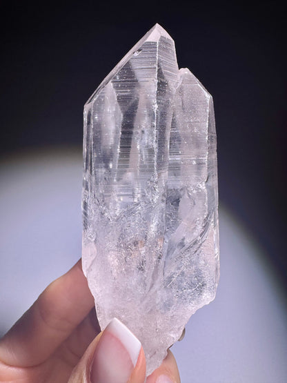 Doppelte Lemurian Quarz Spitze  10cm / 139g – Naturbelassen & kraftvoll