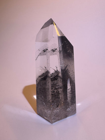 Schwarzer Phantom Lemurian Kristall (ultra klar) 🖤 - 7.2cm, 83g