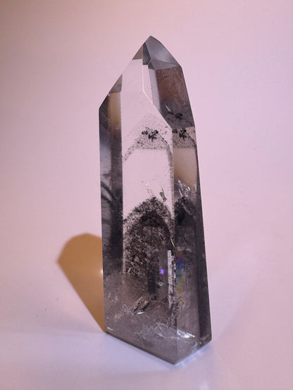 Schwarzer Phantom Lemurian Kristall (ultra klar) 🖤 - 7.2cm, 83g