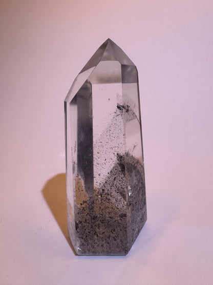 Schwarzer Phantom Lemurian Kristall (ultra klar) 🖤 - 7.2cm, 83g