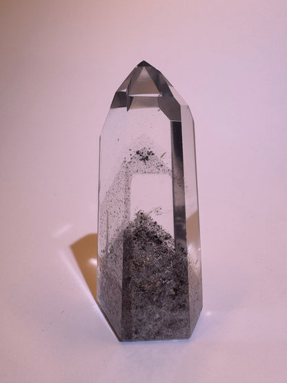 Schwarzer Phantom Lemurian Kristall (ultra klar) 🖤 - 7.2cm, 83g