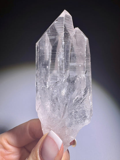 Doppelte Lemurian Quarz Spitze  10cm / 139g – Naturbelassen & kraftvoll