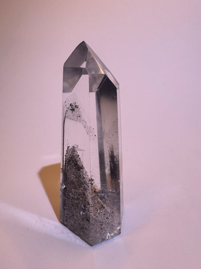 Schwarzer Phantom Lemurian Kristall (ultra klar) 🖤 - 7.2cm, 83g