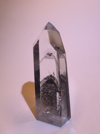 Schwarzer Phantom Lemurian Kristall (ultra klar) 🖤 - 7.2cm, 83g