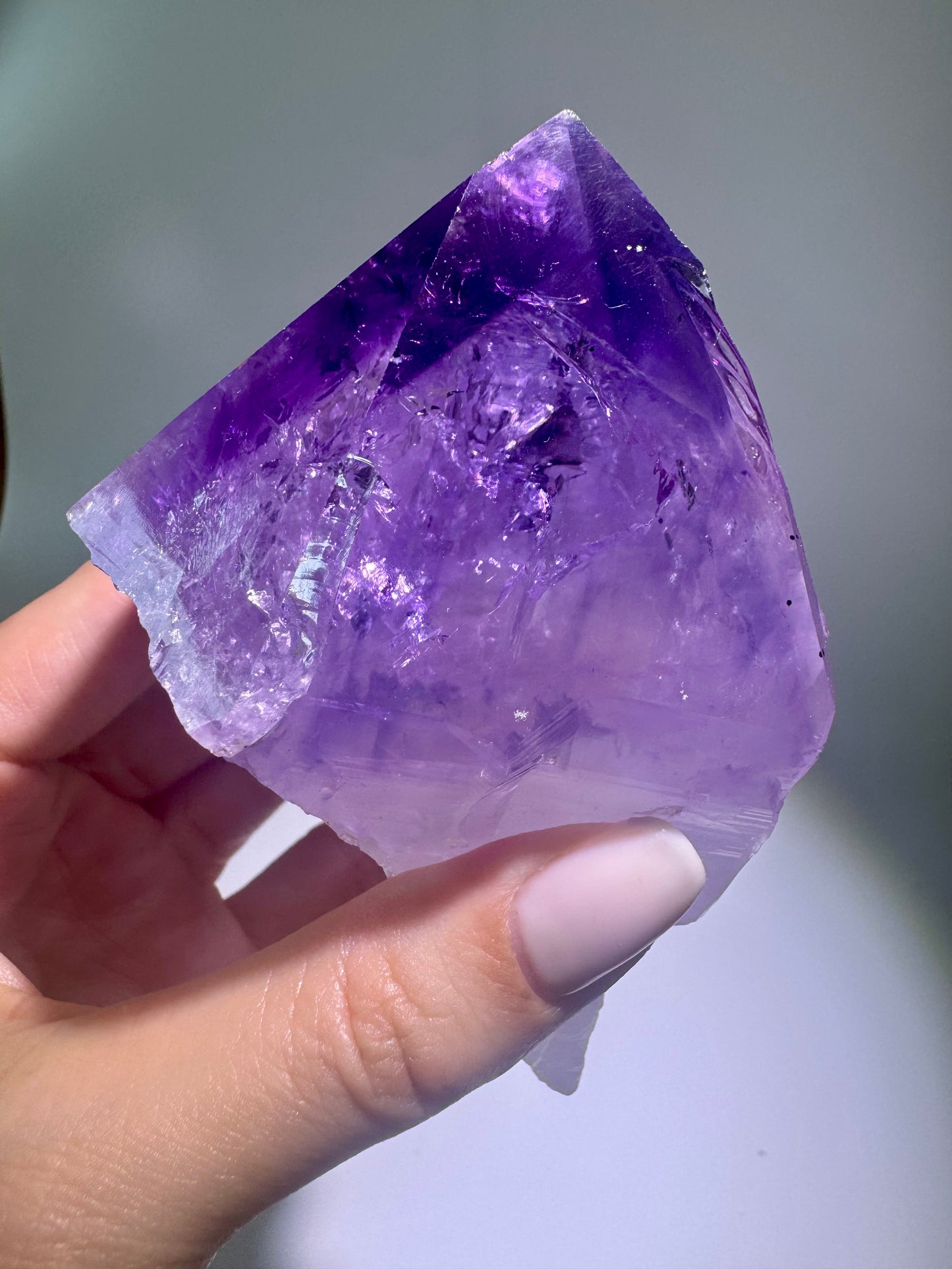 Amethyst Spitze – 11.6 cm Naturspitze aus Brasilien | seltene Amethyst-Zahnspitze