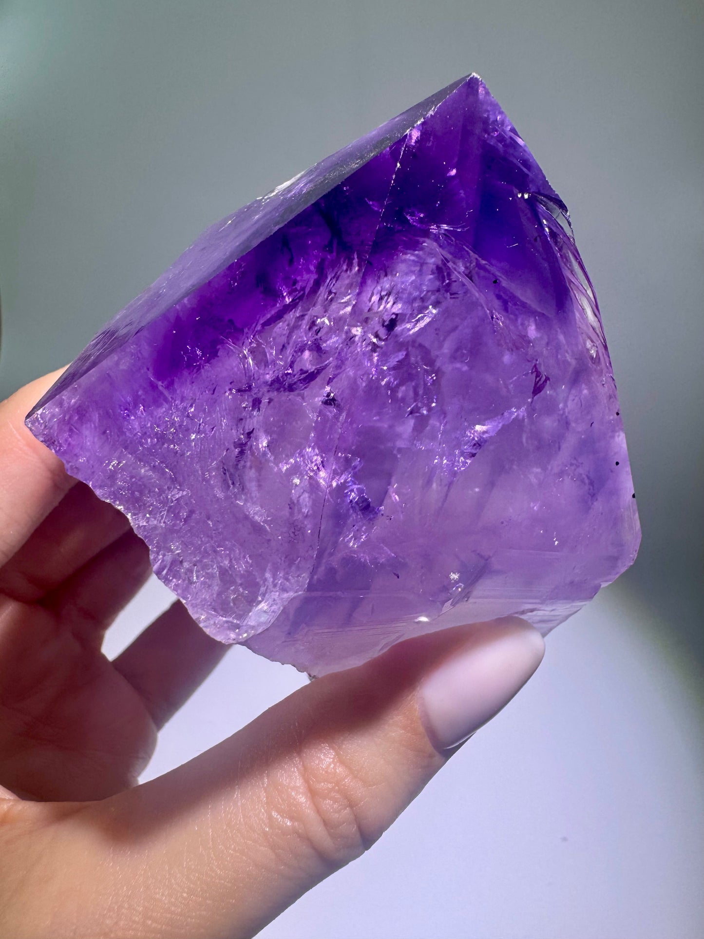 Amethyst Spitze – 11.6 cm Naturspitze aus Brasilien | seltene Amethyst-Zahnspitze