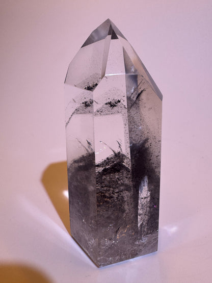 Schwarzer Phantom Lemurian Kristall (ultra klar) 🖤 - 7.2cm, 83g
