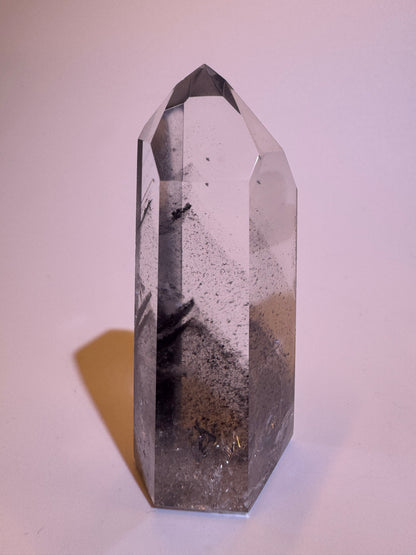 Schwarzer Phantom Lemurian Kristall (ultra klar) 🖤 - 7.2cm, 83g