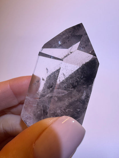 Black Phantom Lemurian Bergkristall (ultra klar) 🖤 - 5cm, 62g