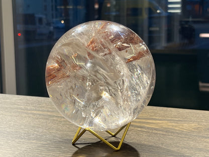 Exklusive Epidot Quarz Kugel – 13 cm | Hochwertige Qualität mit Epidot Einschlüssen
