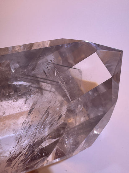 Seltener schwarzer Phantom Bergkristall (ultra klar) 🖤 - 11.5x7cm, 560g
