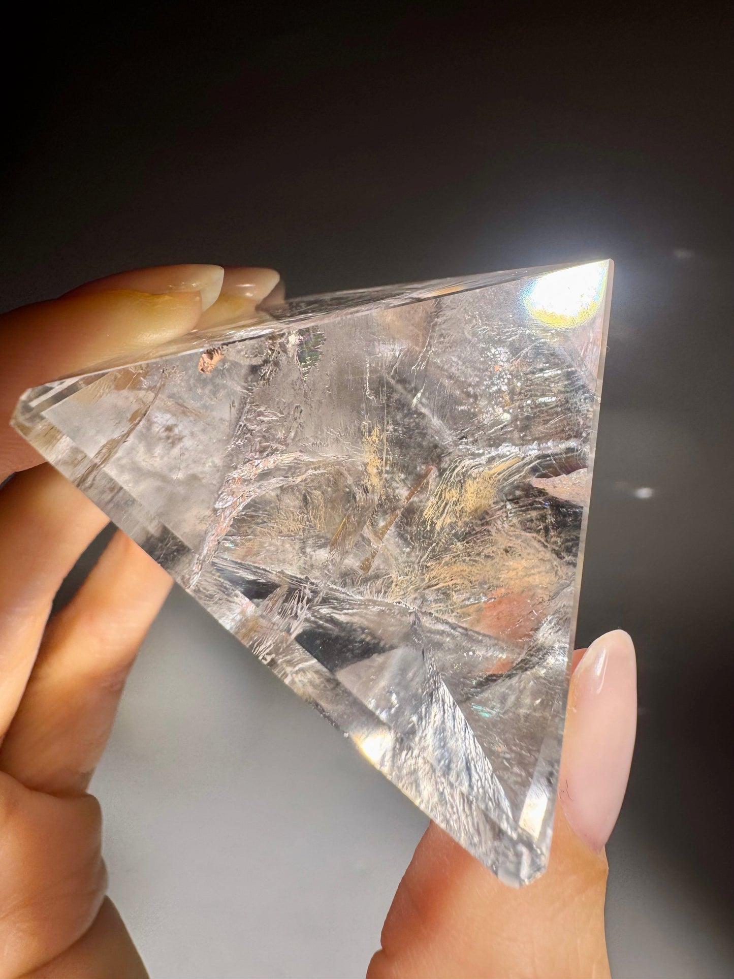 Lemurian Bergkristall-Pyramide – Handgeschliffen in Brasilien 4.7cm