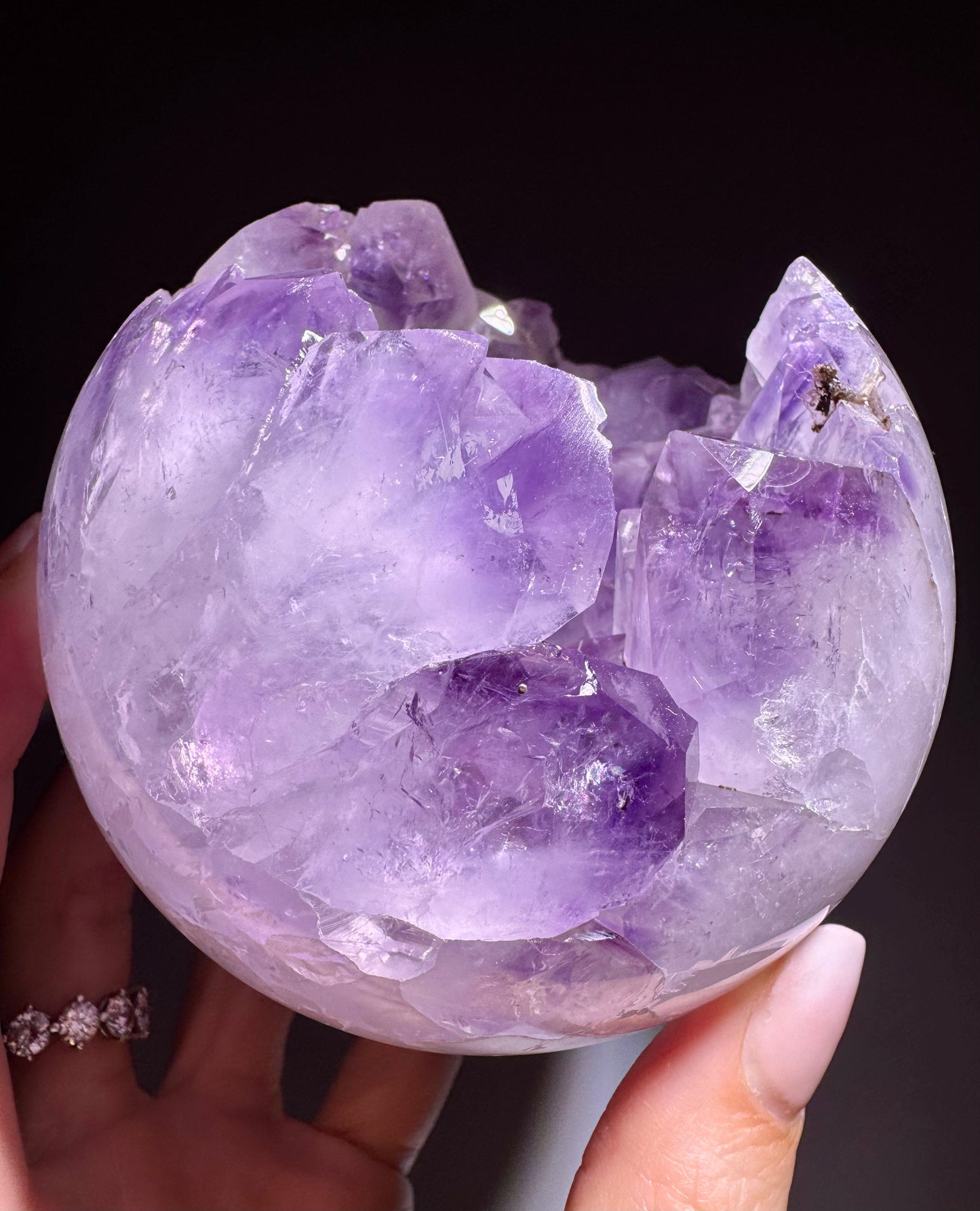 Amethyst Kugel 9,5 cm – 970 g | Zartes Lila & funkelnde Kristalle