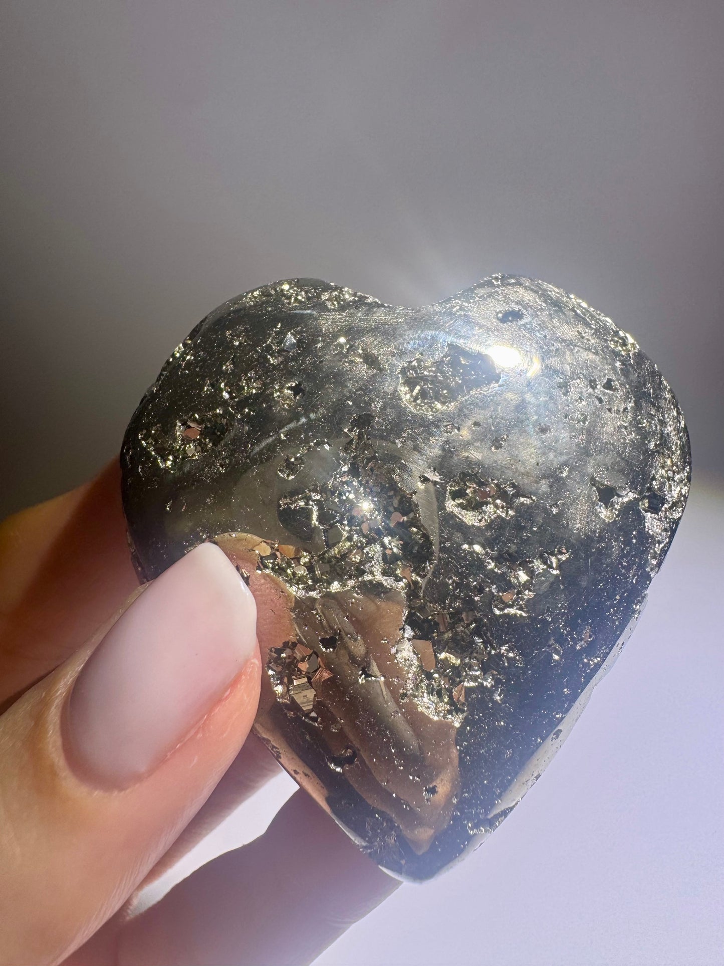 Schönes Pyritherz aus Peru – funkelnde, grosse Kristalle, Einzelstück in 1A Qualität, Erfolg & Wohlstand, kraftvoller Pyrit Kristall ✨